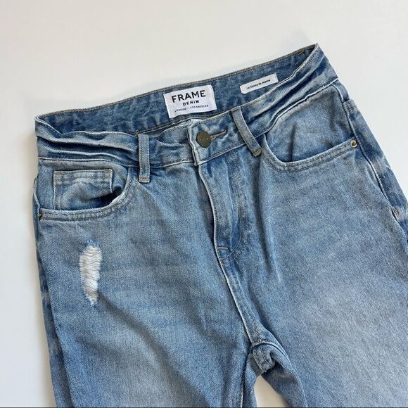 Frame Le Skinny De Jeanne Distressed Jeans Sz 25 - Picture 5 of 12